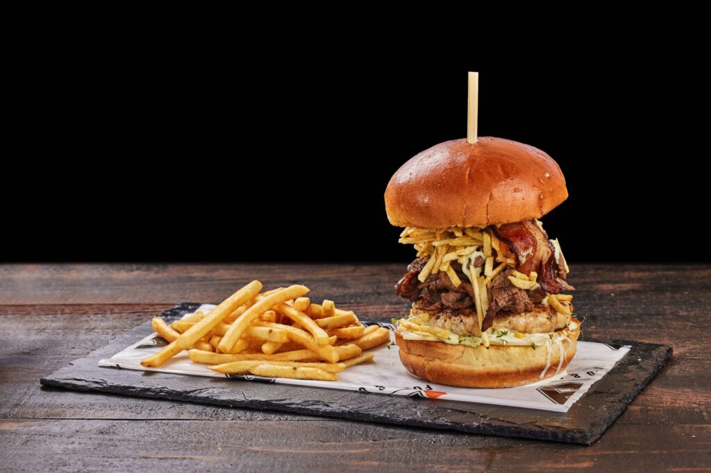 hamburguesa doble play